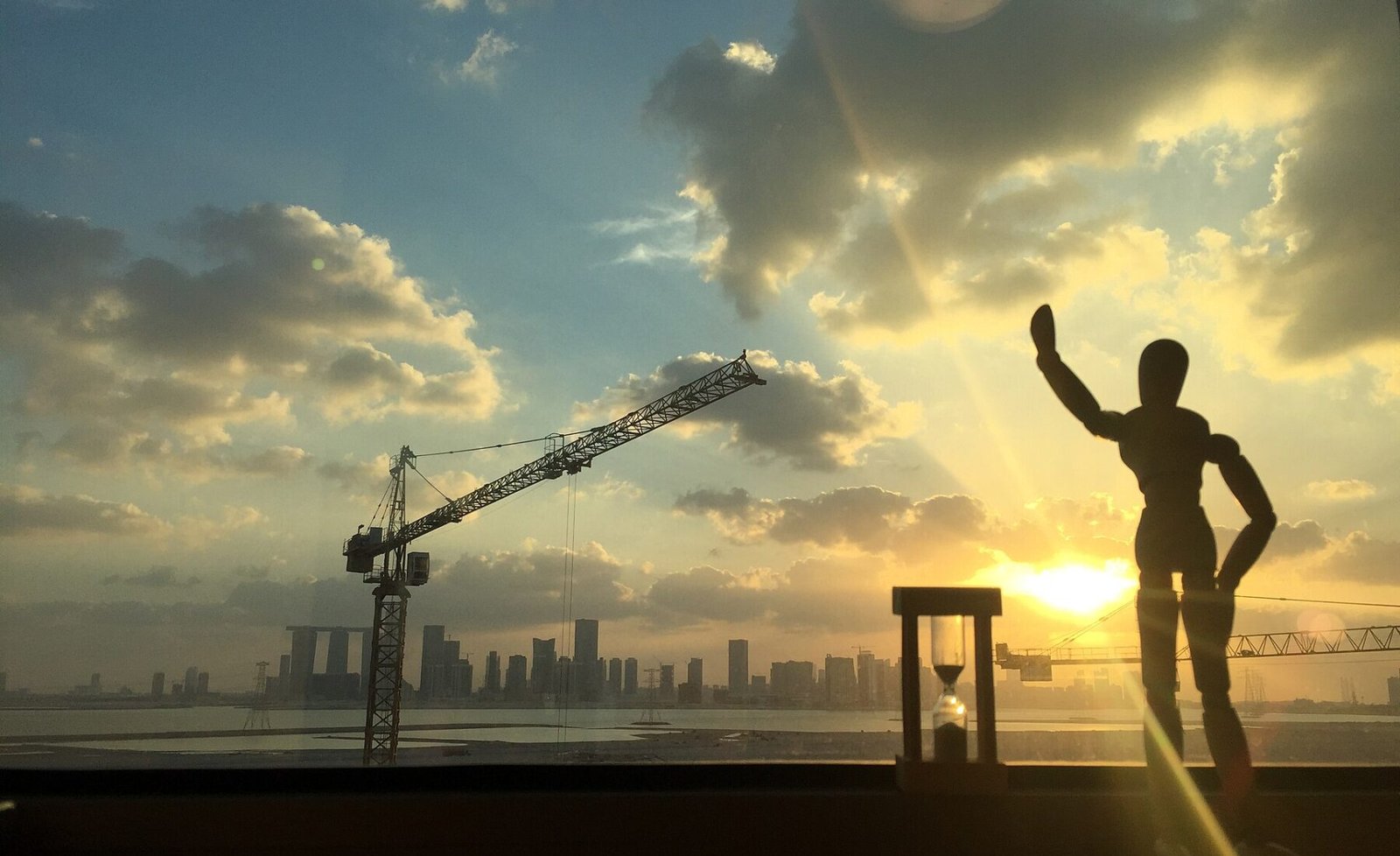 Abu Dhabi skyline seen from Saadiyat Island