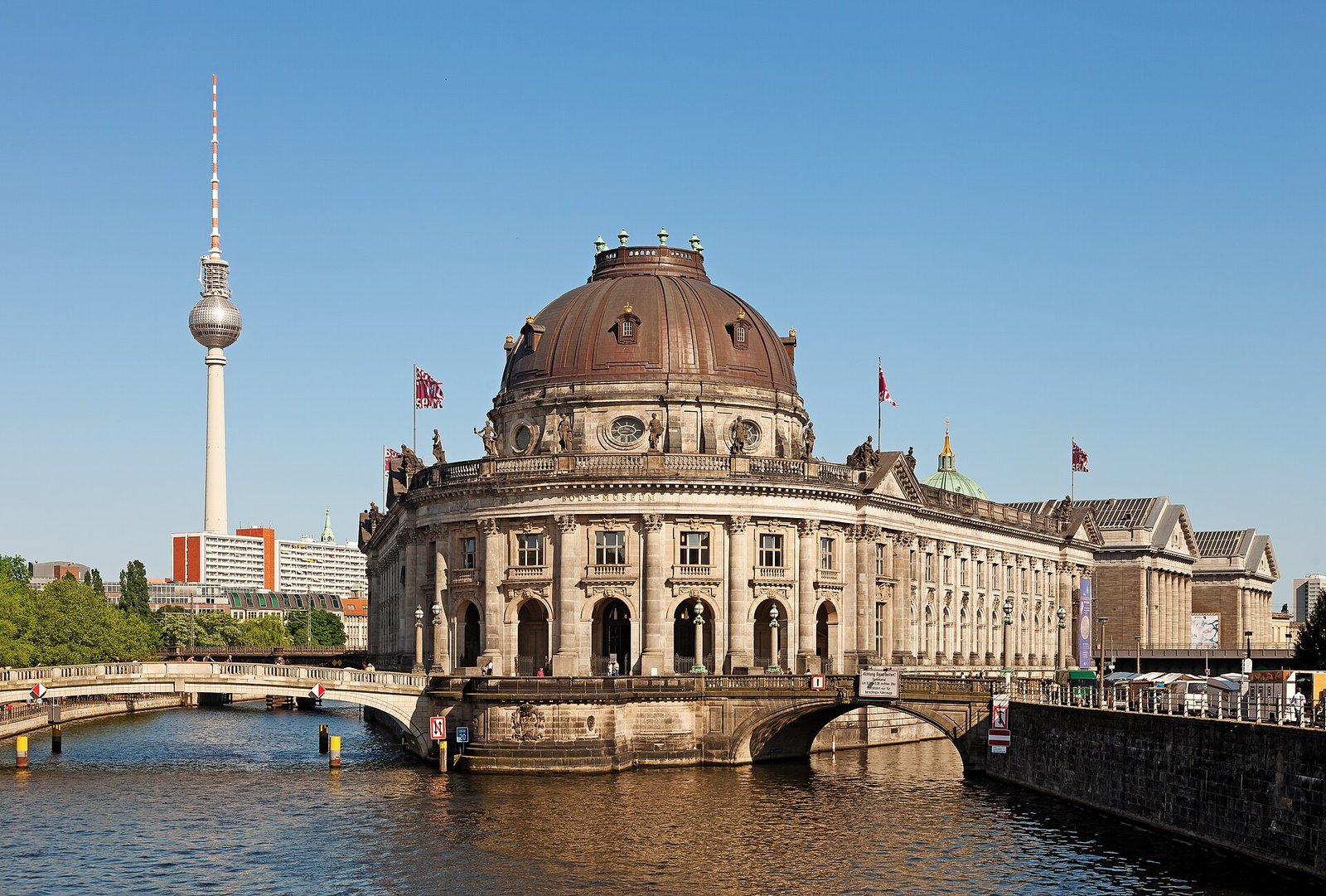 Historic museums beside the River Spree