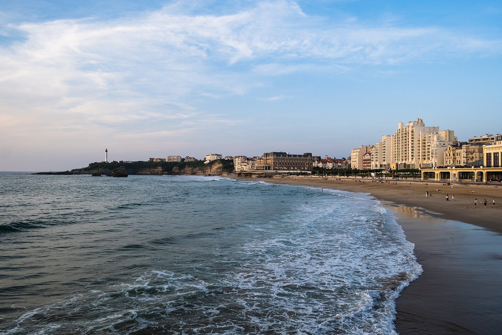 Grande Plage and waterfront architecture in Biarritz