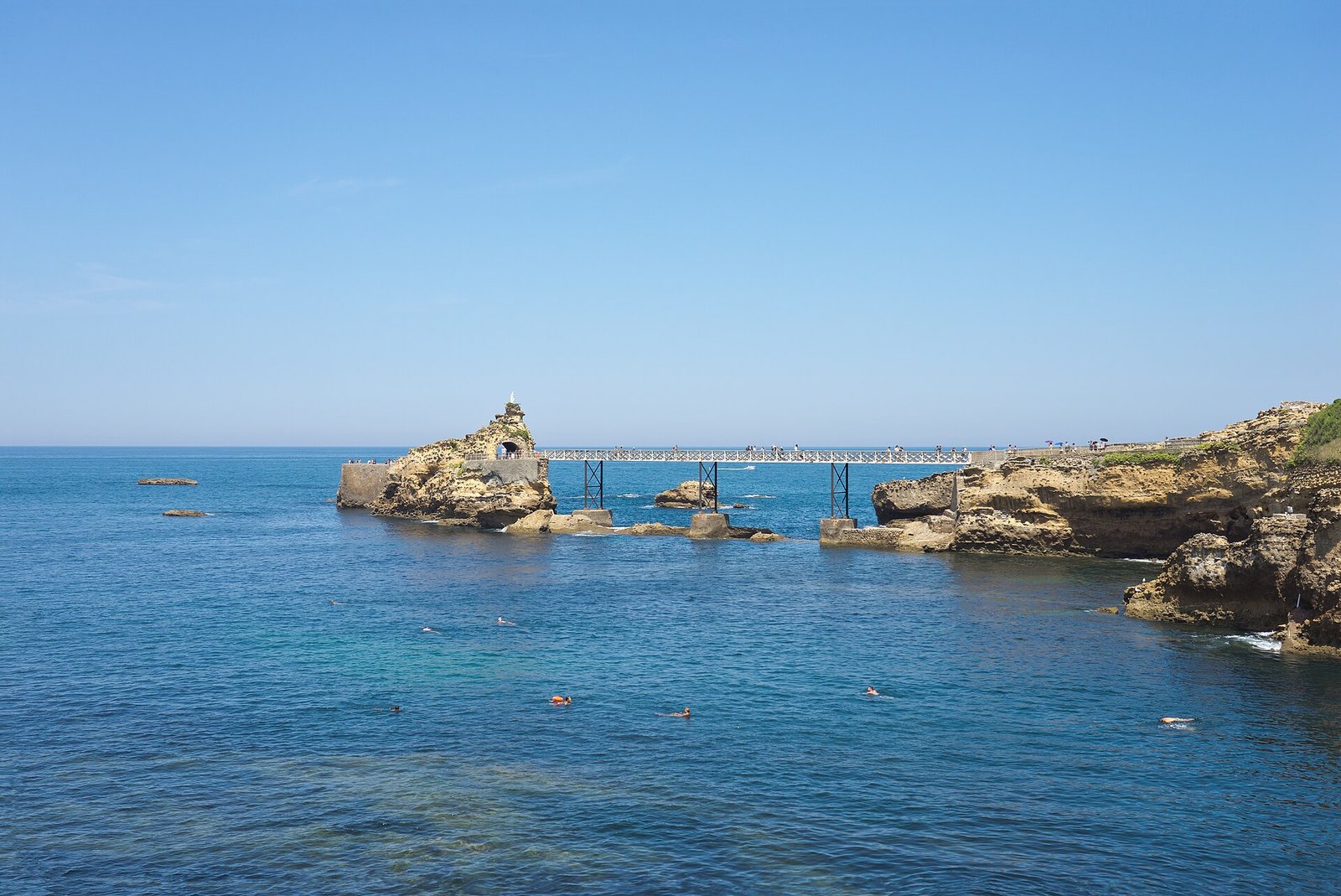 Footbridge to Rocher de la Vierge