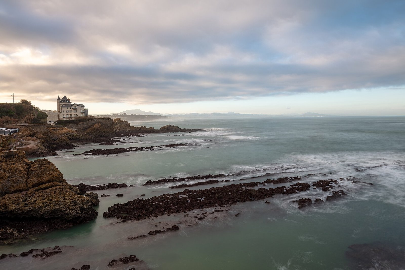 Atlantic coast and cliffs at Biarritz