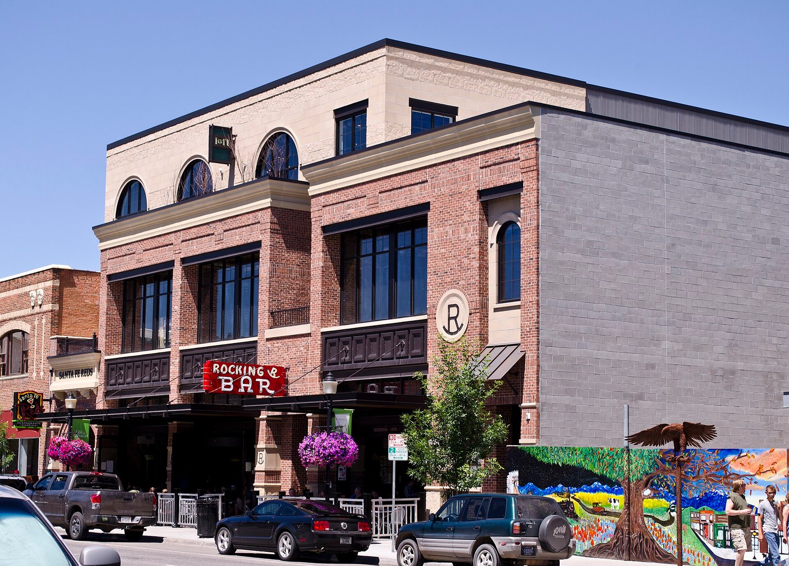 Downtown Bozeman with mountains beyond