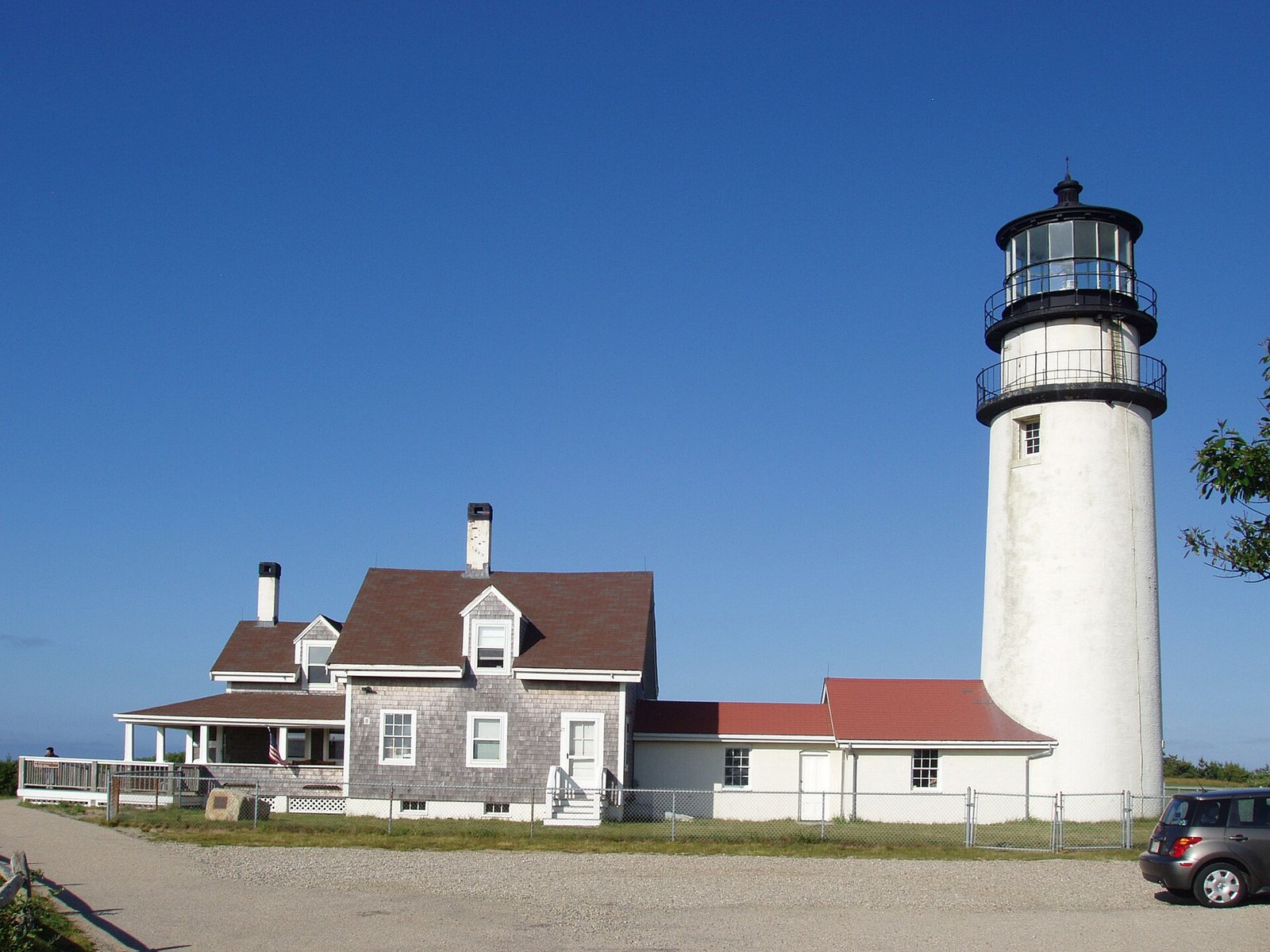 Lighthouse above the Cape Cod coast
