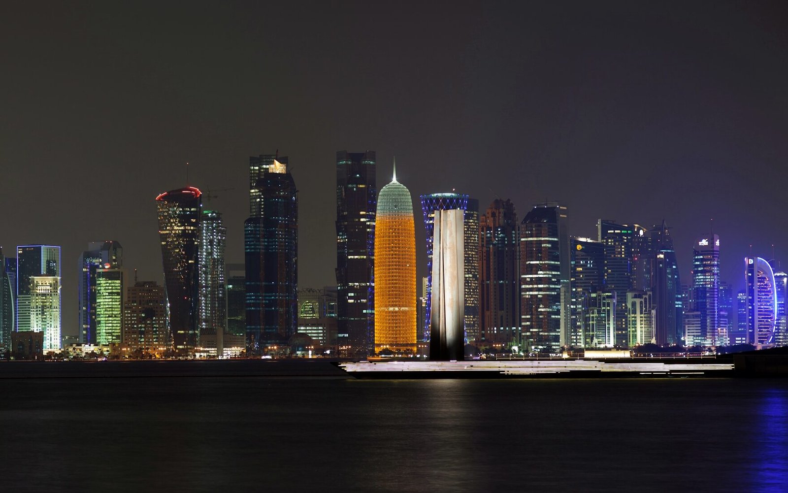 Doha Skyline at night.jpg in Doha