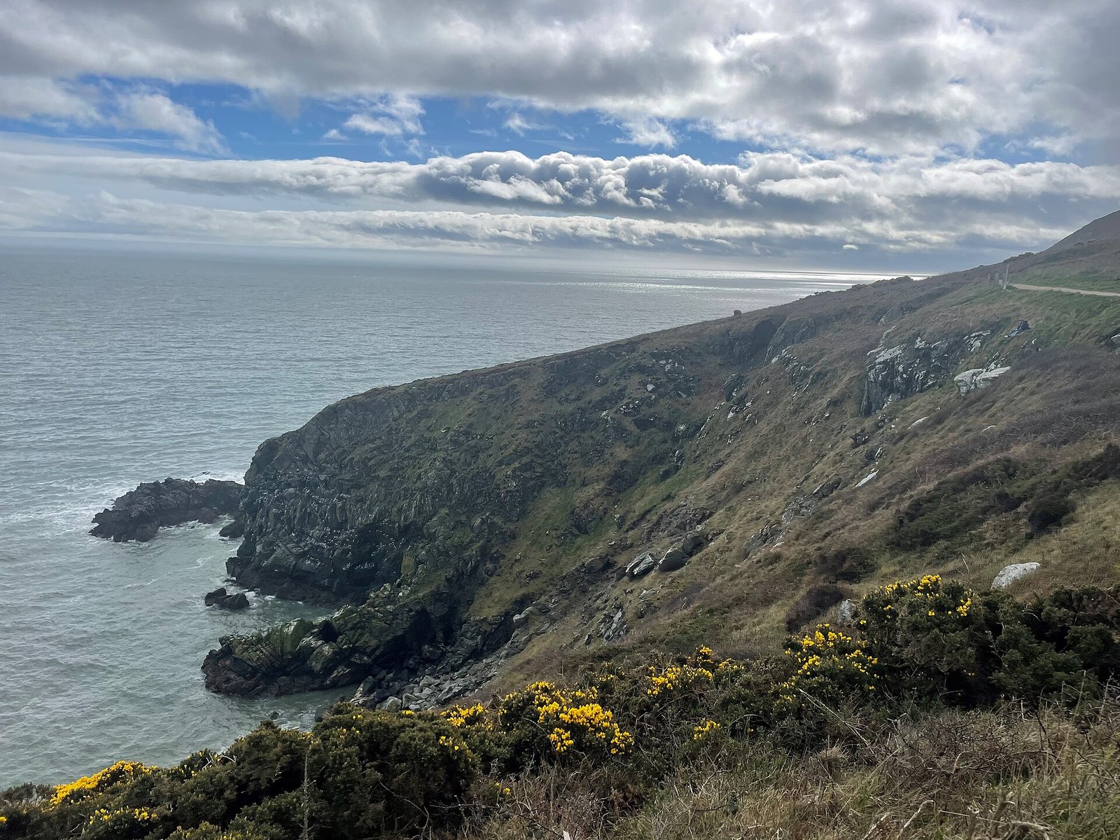 Coastal cliffs and sea near Howth