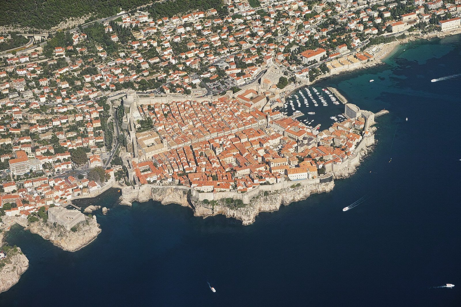 Aerial view of the Old Town of Dubrovnik - Croatia.jpg in Dubrovnik