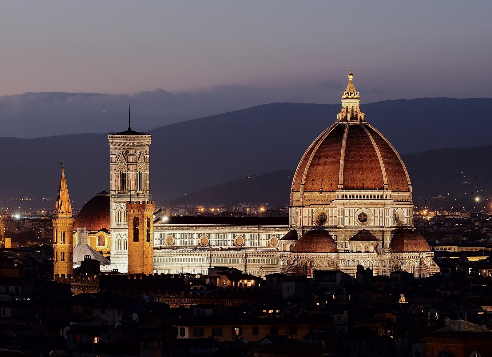 Florence Duomo and city skyline viewed from Michelangelo Hill
