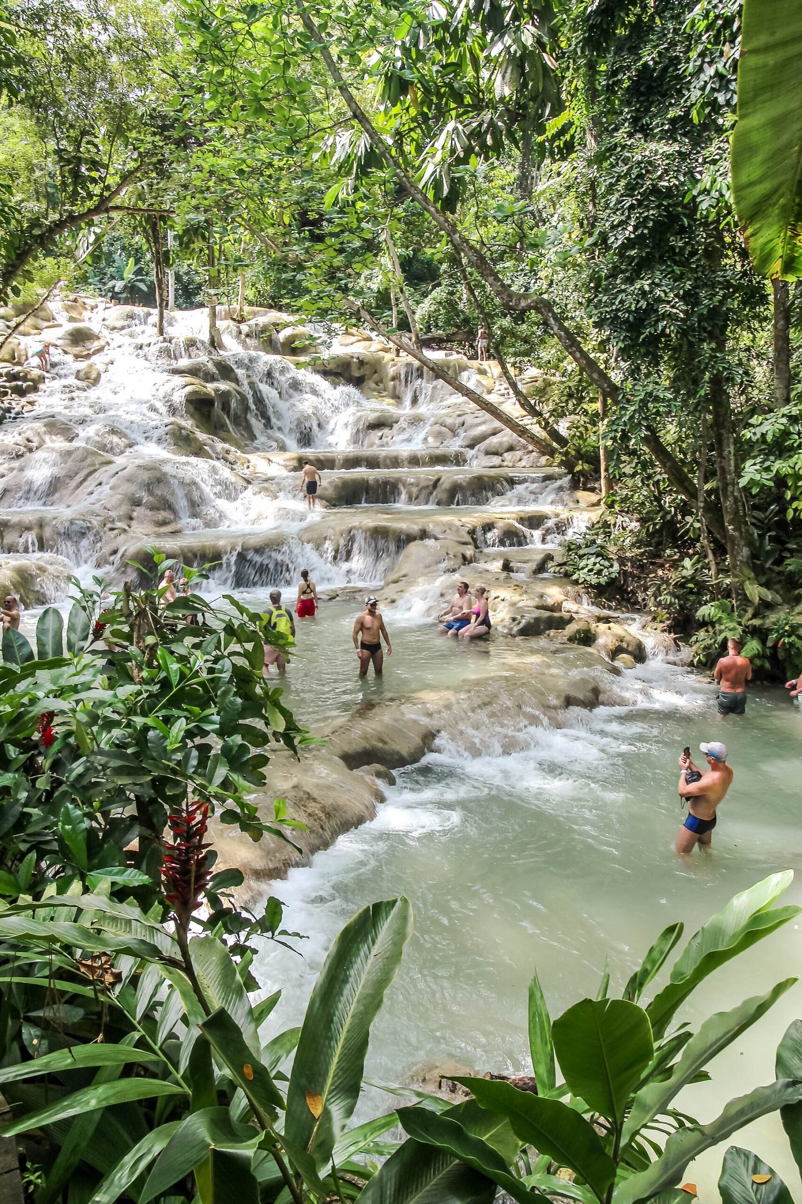 Terraced water at Dunn's River Falls