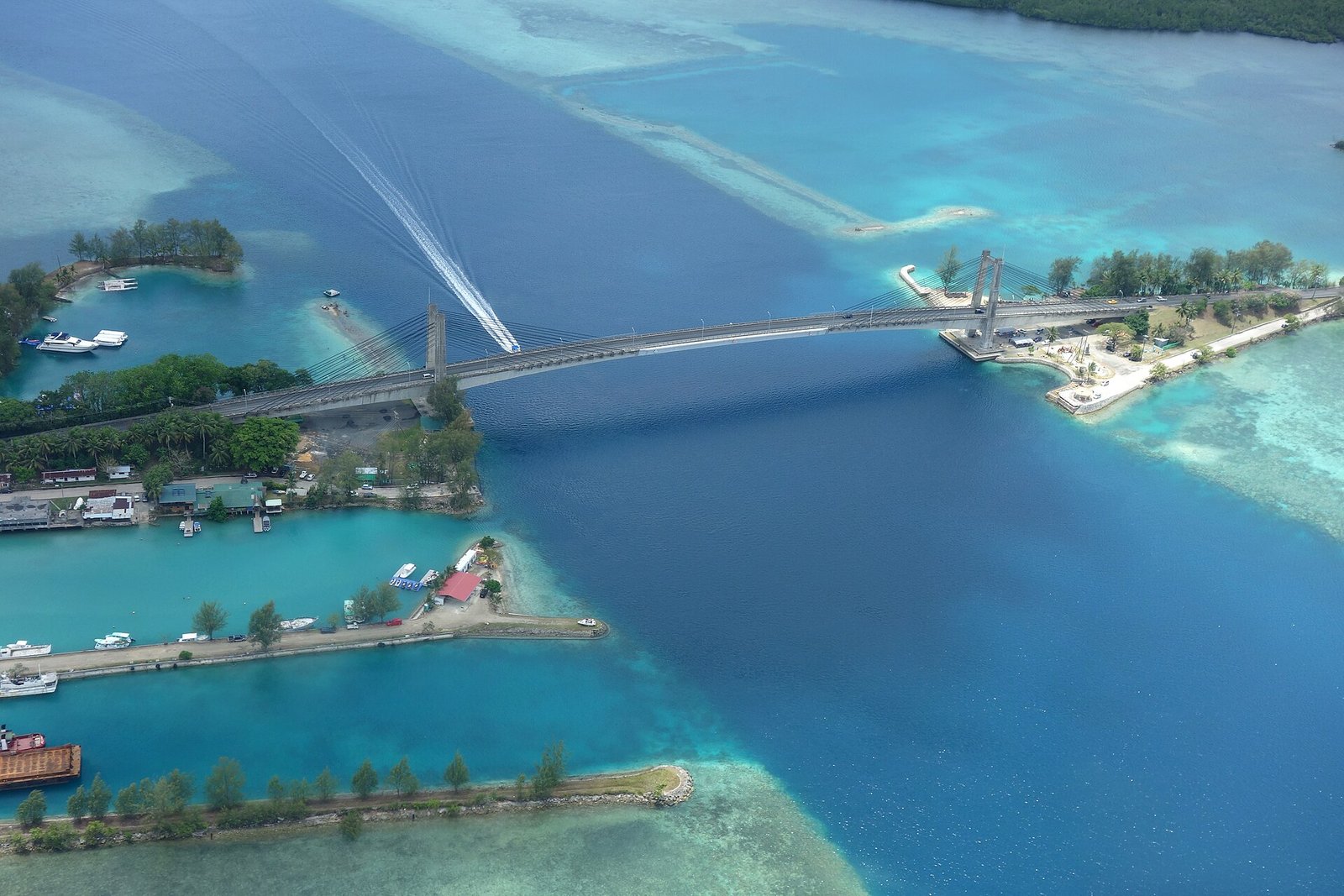 Koror and surrounding islands in Palau