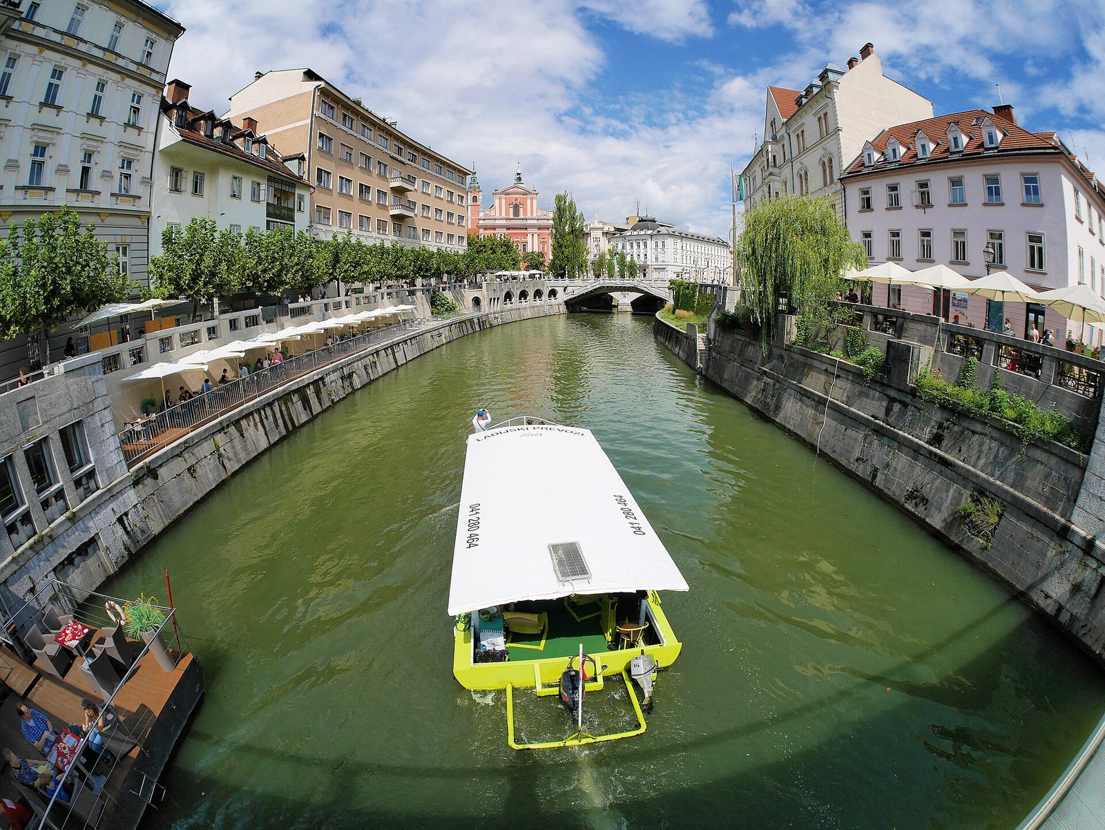 Ljubljana old town beside the river