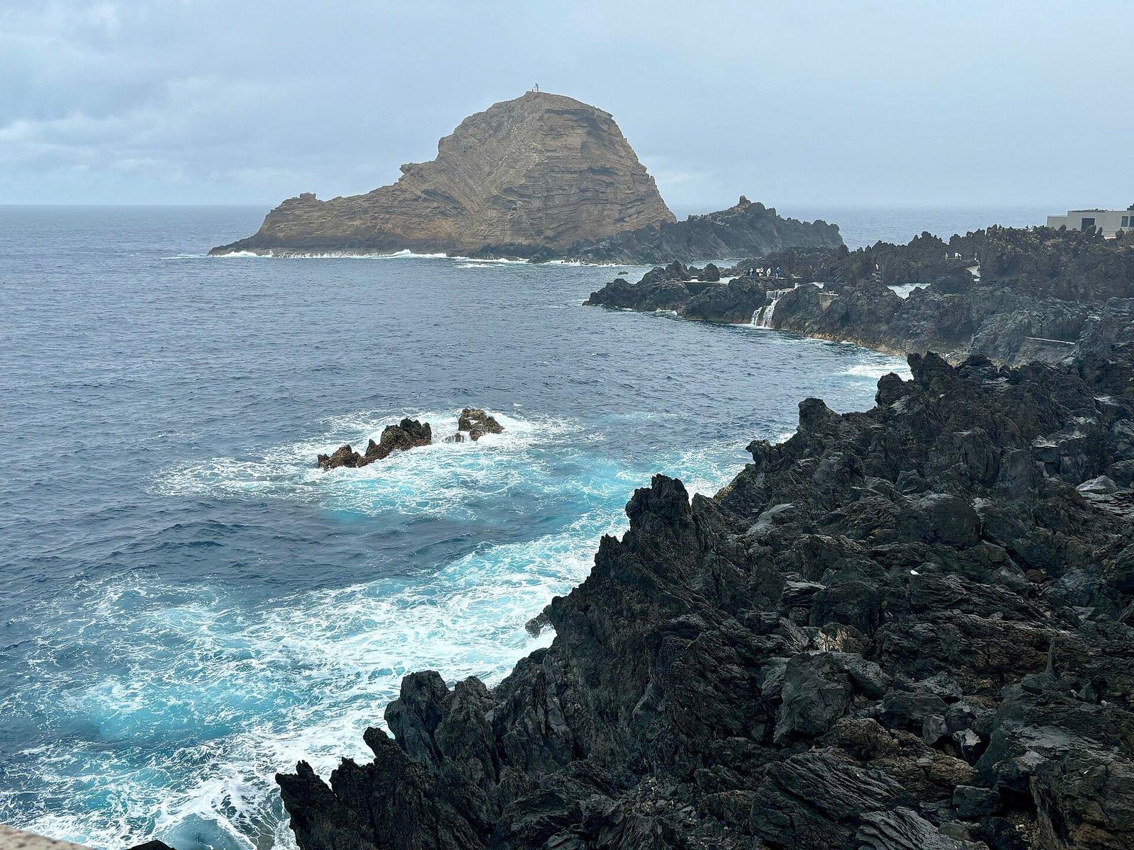 Coastal landscape near the natural sea ponds, Porto ... in Madeira
