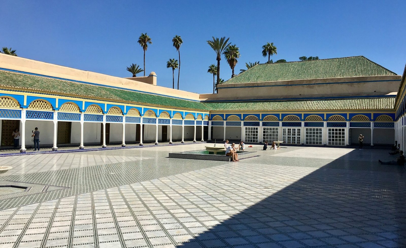 The ornate courtyard of Bahia Palace in Marrakech