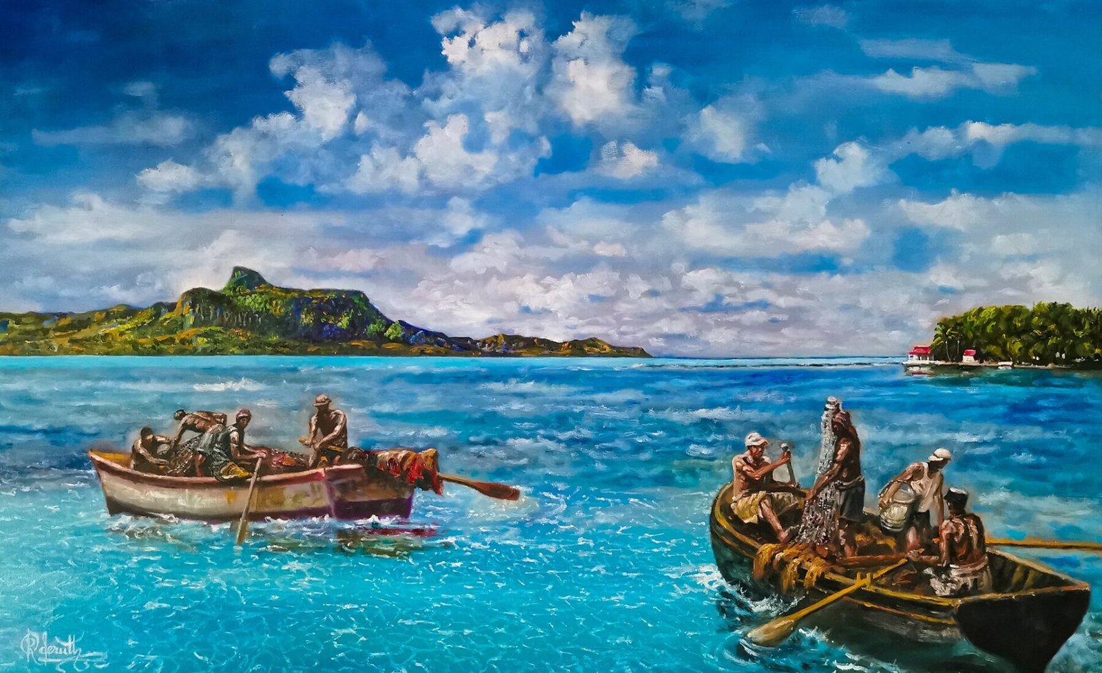 The rugged southern coast of Mauritius