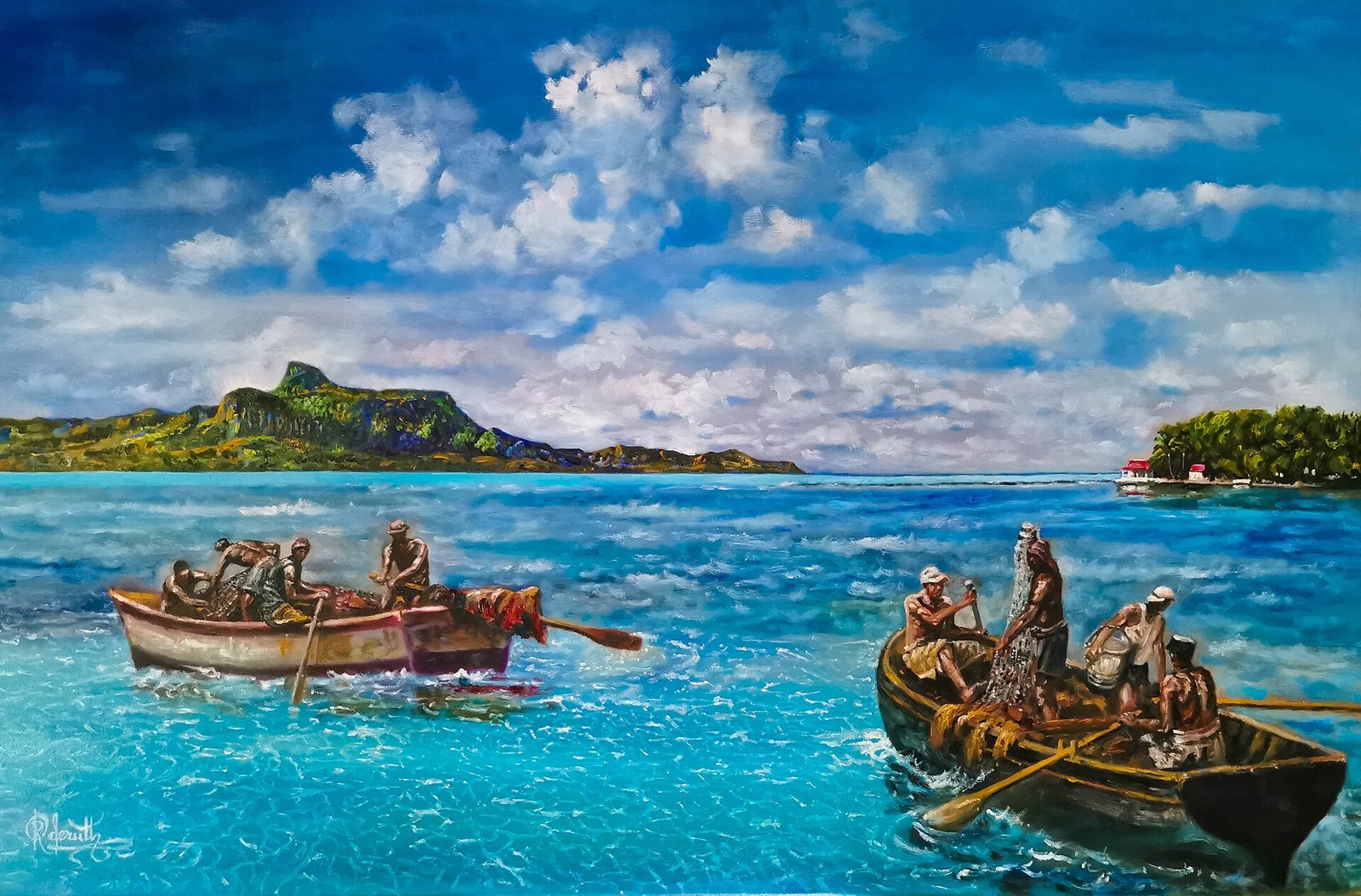 The rugged southern coast of Mauritius