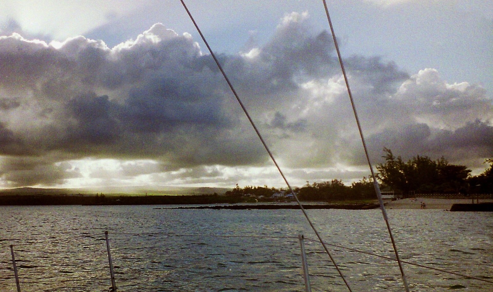 Turquoise water along the coast of Mauritius