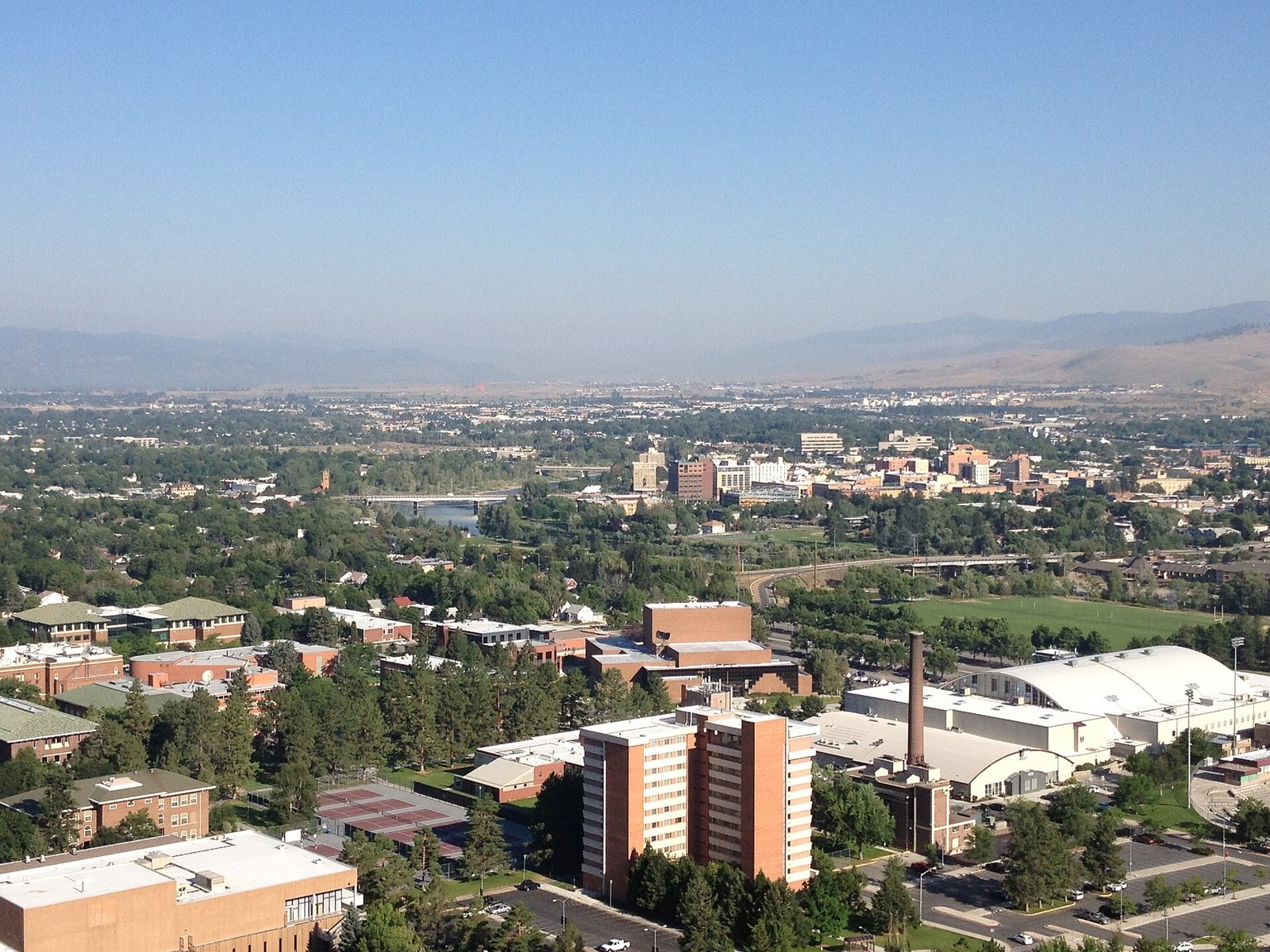View over Missoula from Mount Sentinel
