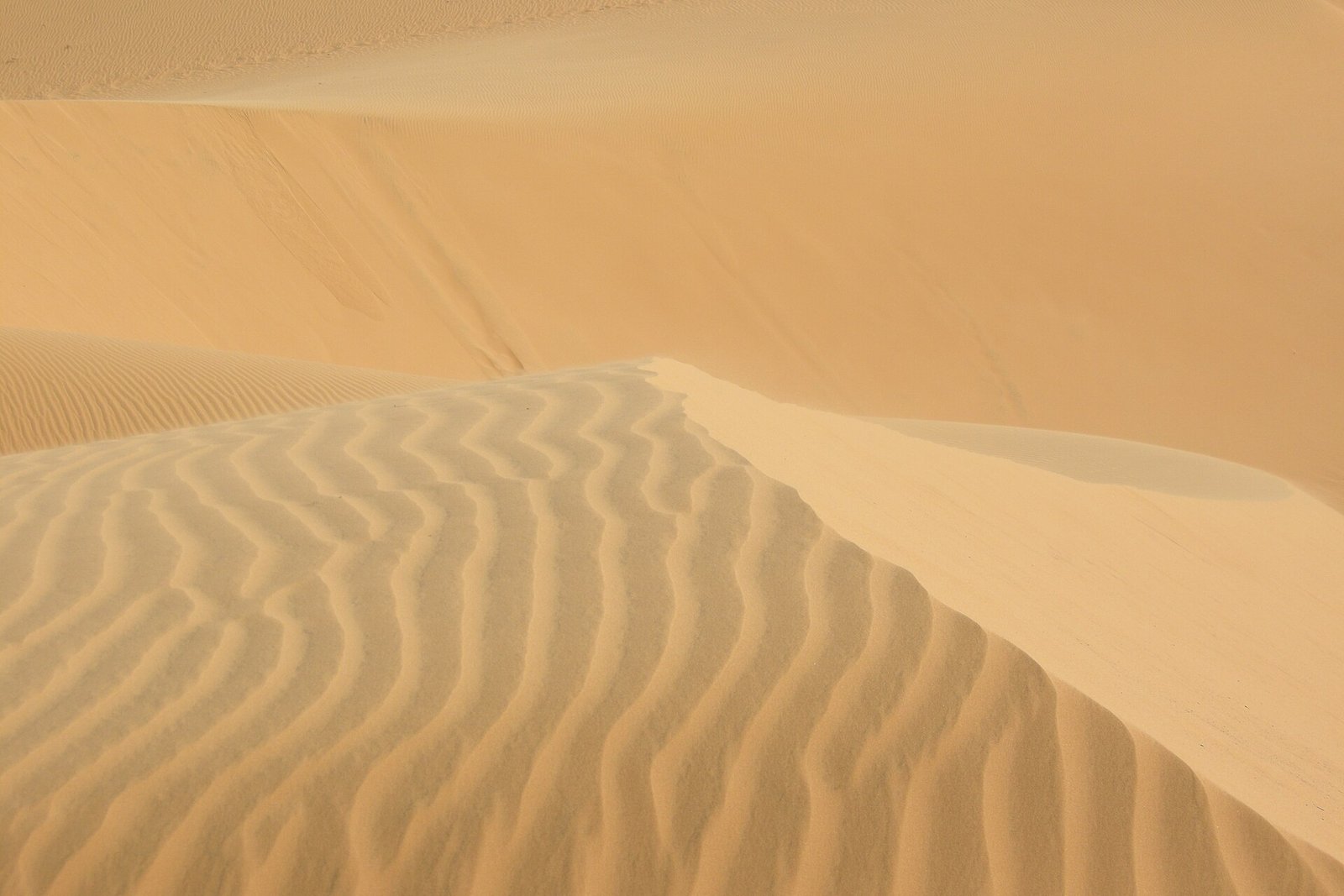 Wind-shaped sand dunes near Mui Ne