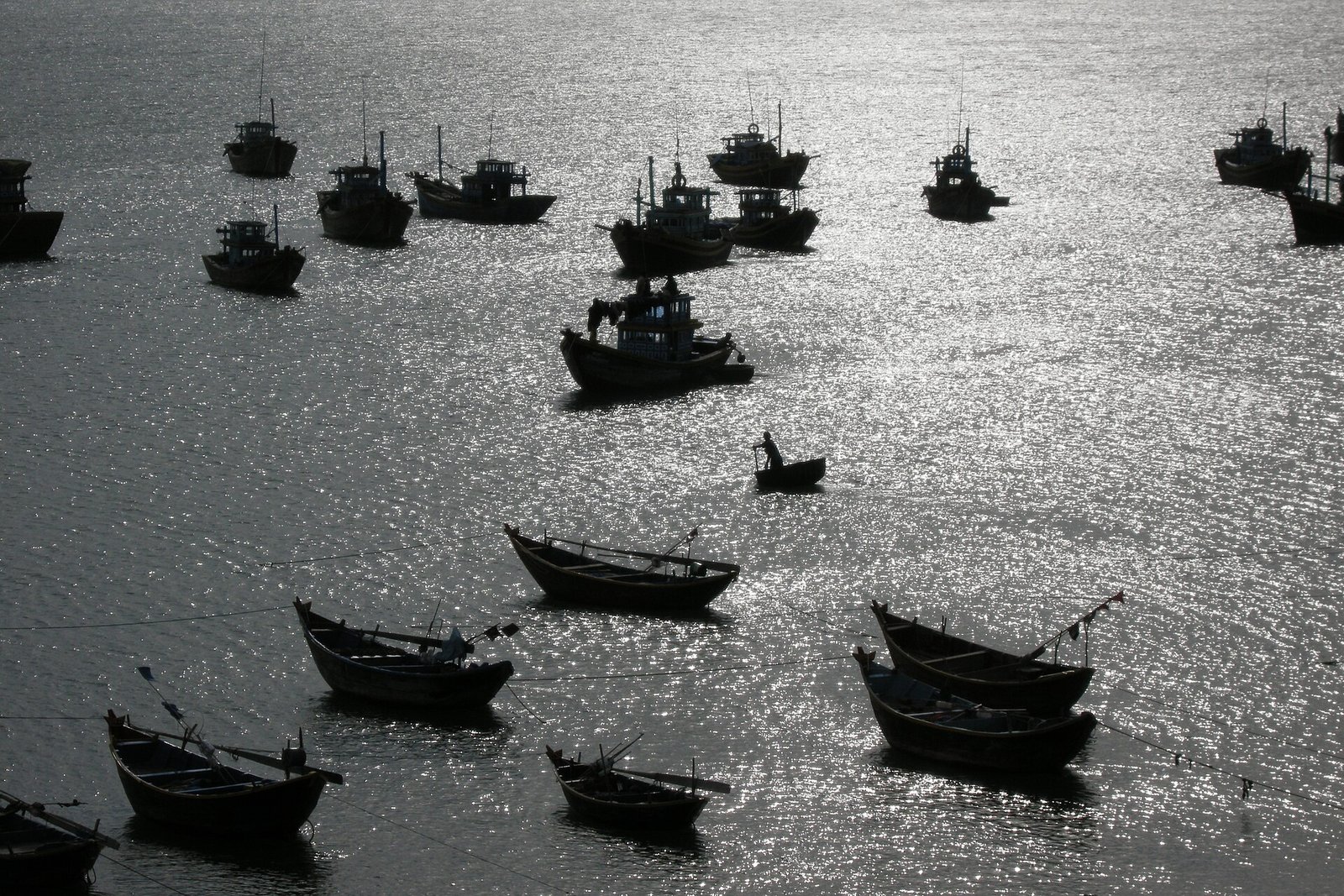 Fishing boats off Mui Ne village
