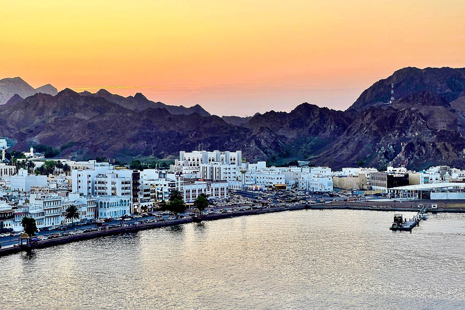 Muscat framed by the mountains of Oman