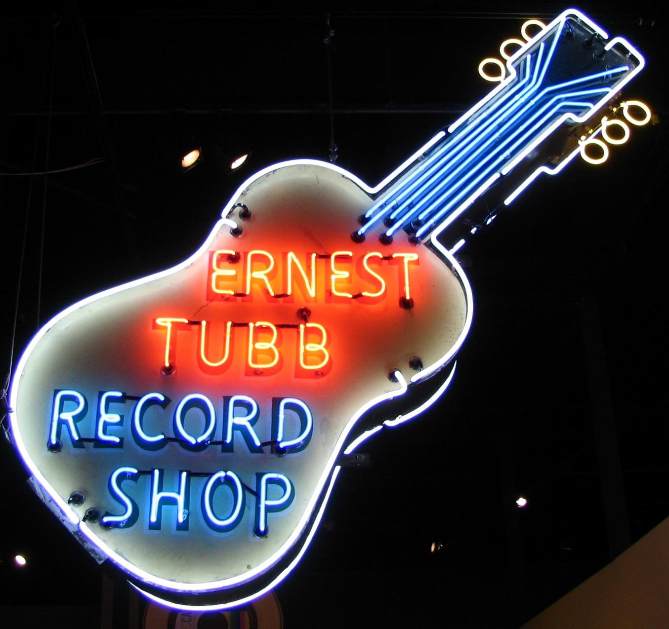 Neon music venues along Broadway in Nashville