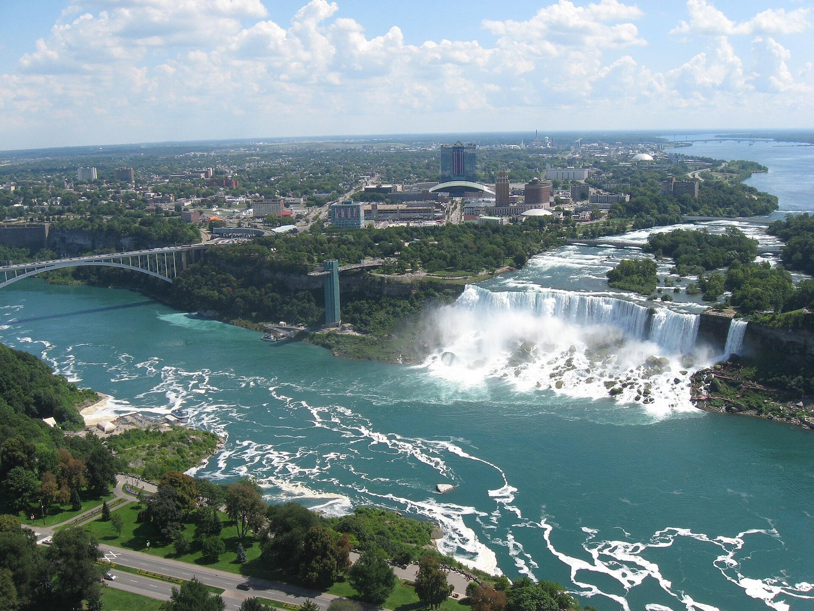 Tour boat approaching Niagara Falls