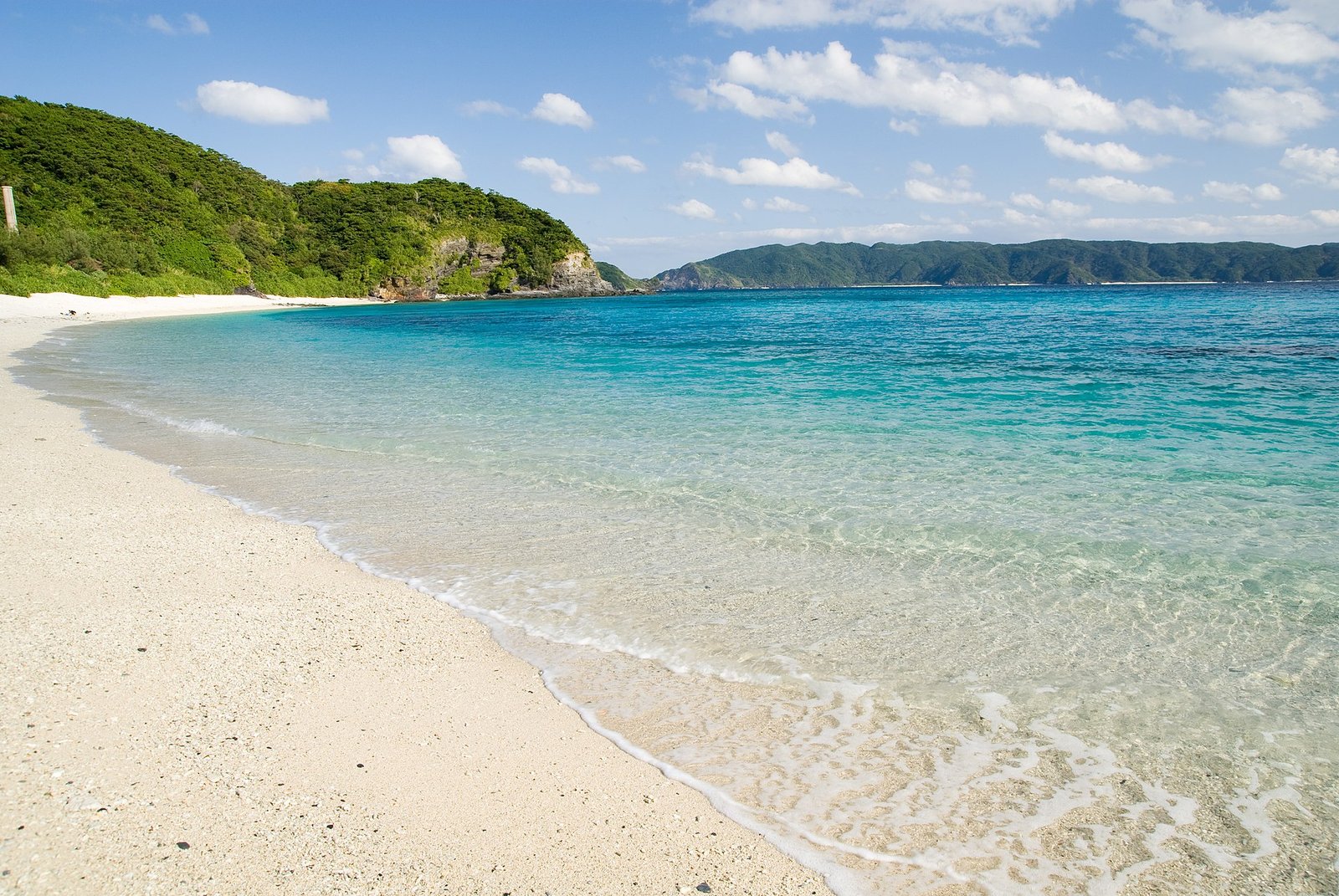 Clear water and coral coast in Okinawa