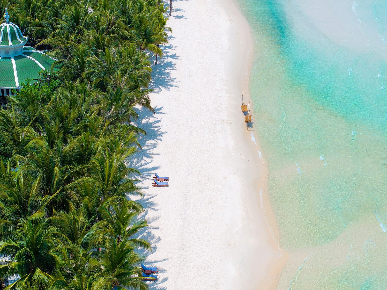 Palm-lined beach on Phu Quoc