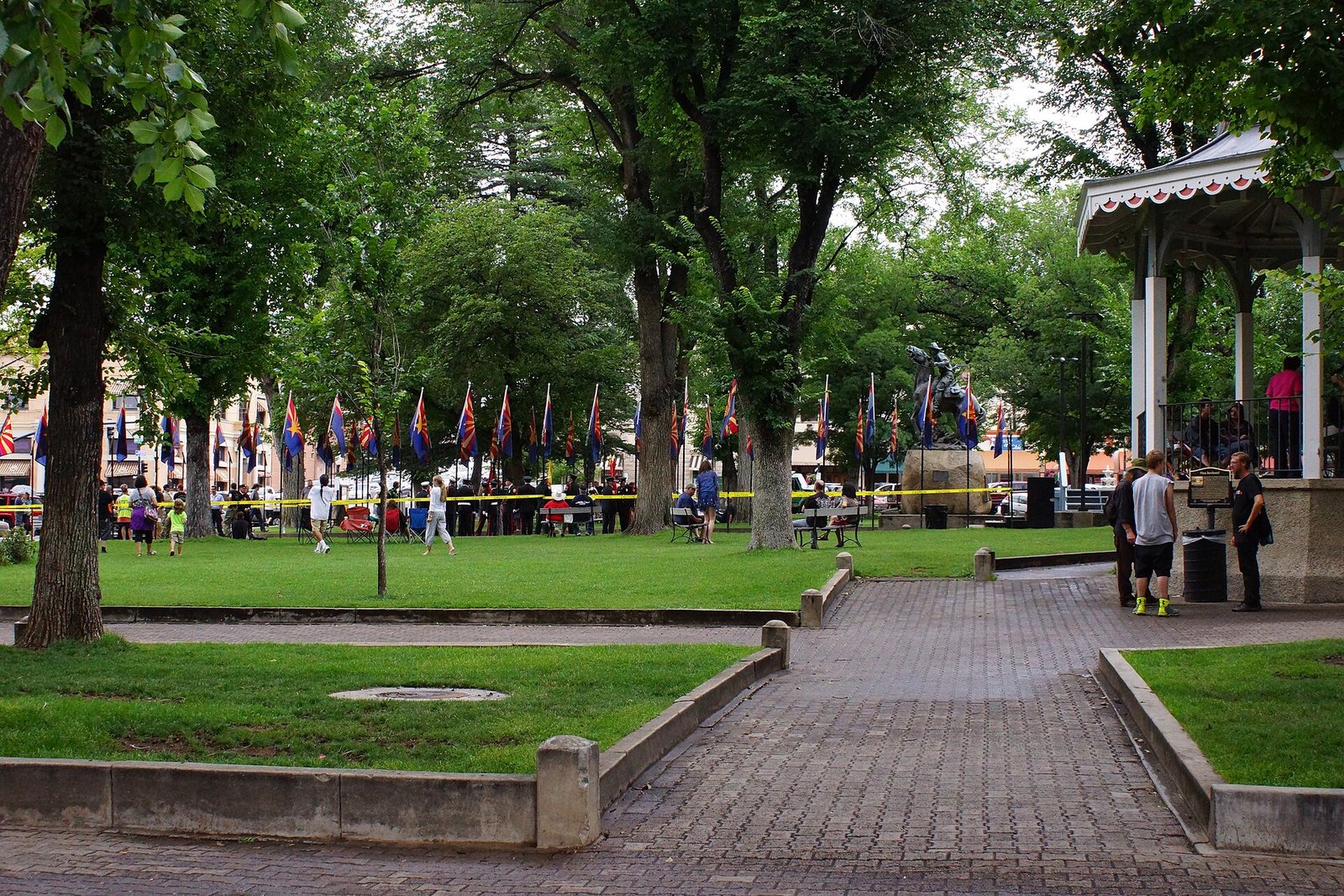 Historic courthouse plaza in Prescott