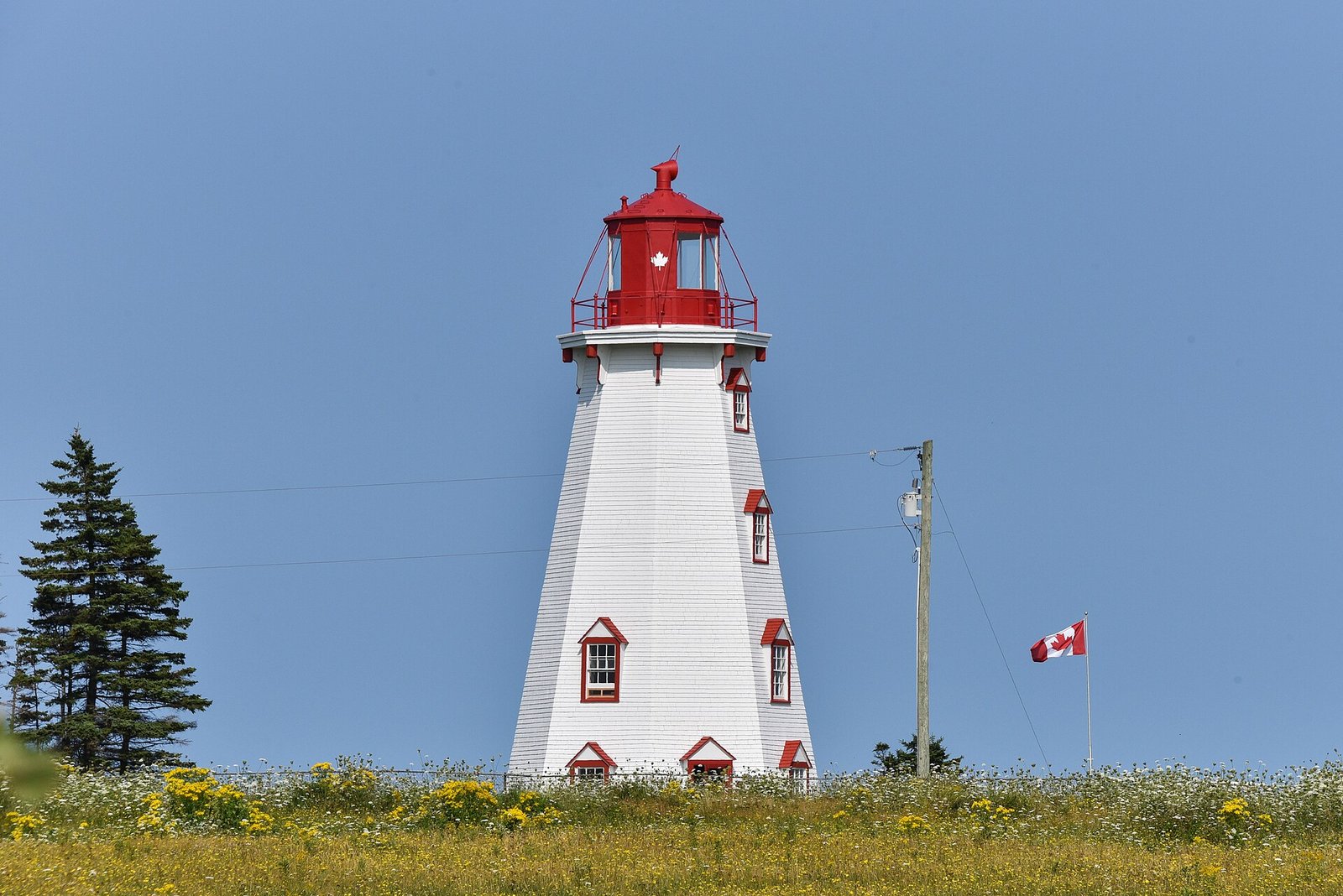 White lighthouse on Prince Edward Island
