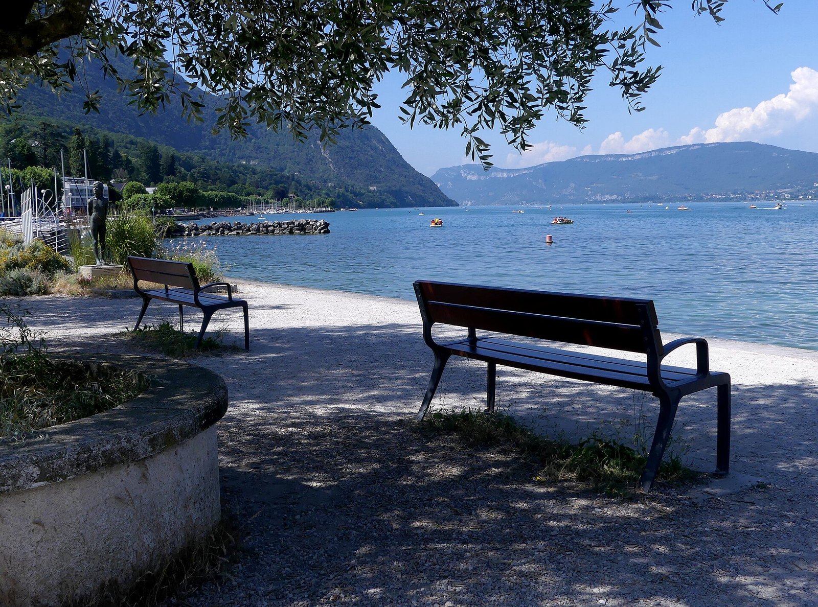 Lake Bourget below the French Alps