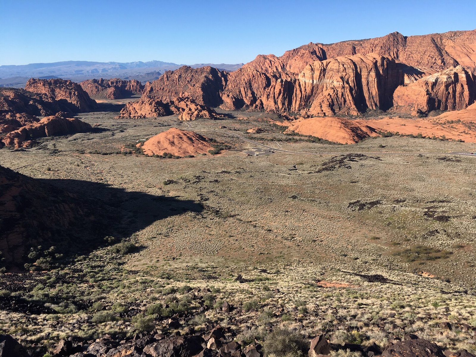 Layered red rock in Snow Canyon
