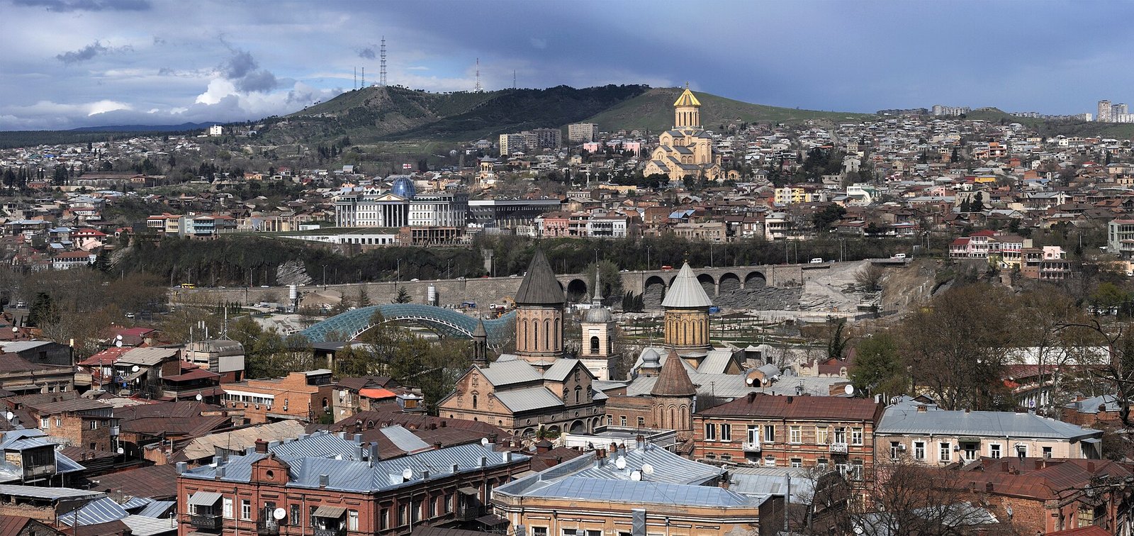 Tbilisi skyline along the Kura River