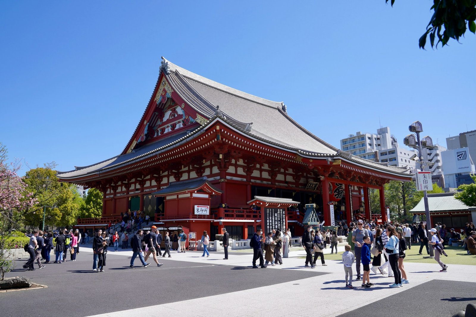 Visitors at Sensō-ji temple in Tokyo