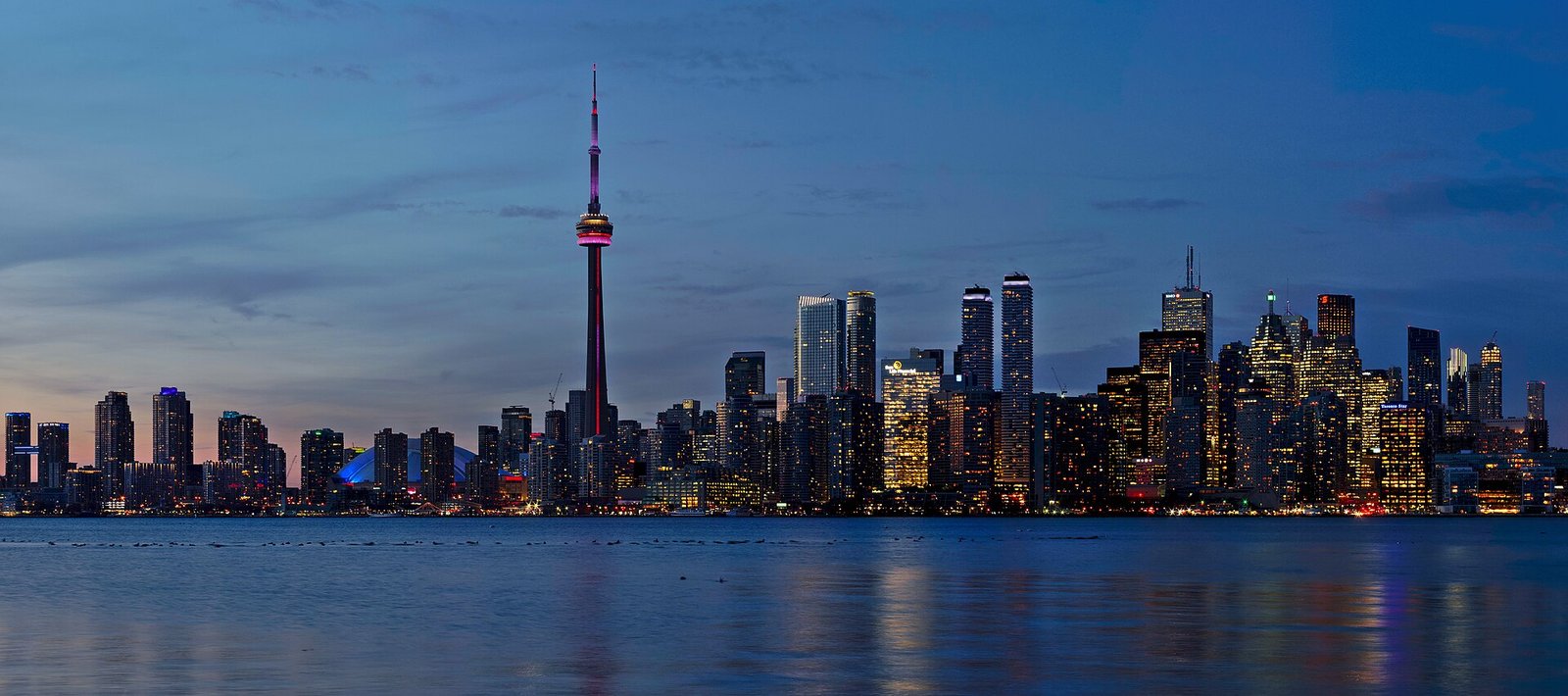 Toronto skyline viewed from the islands