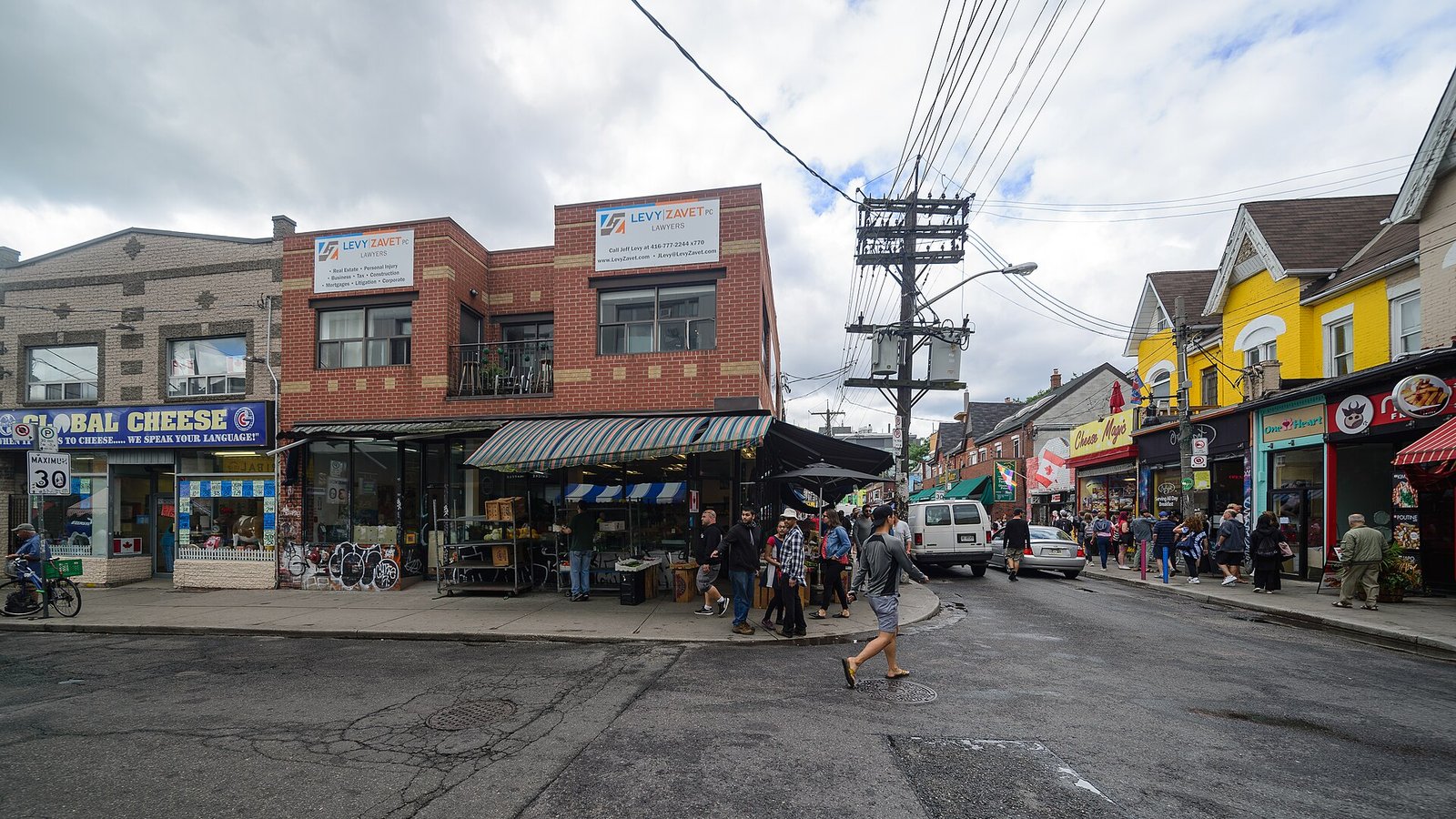 Colorful storefronts in Kensington Market