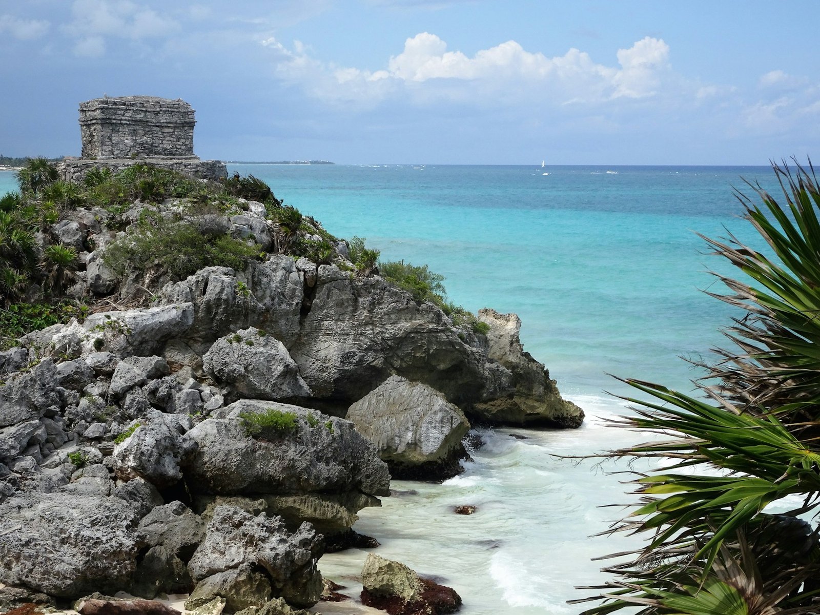 Tulum’s Maya ruins above the Caribbean Sea