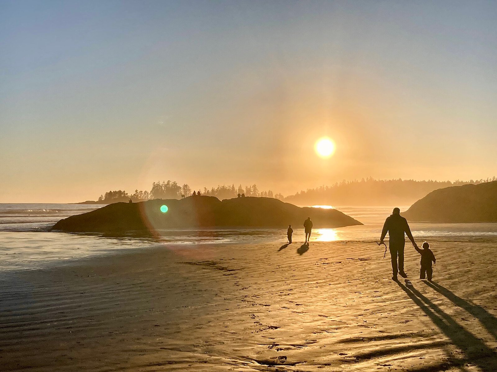 Long Beach backed by rainforest on Vancouver Island