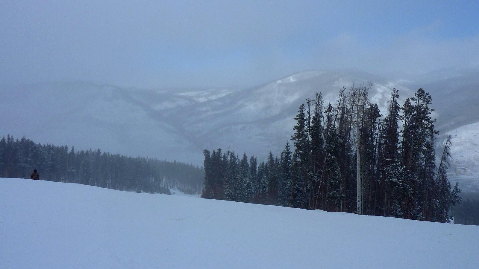 Snow-covered slopes at Vail Mountain