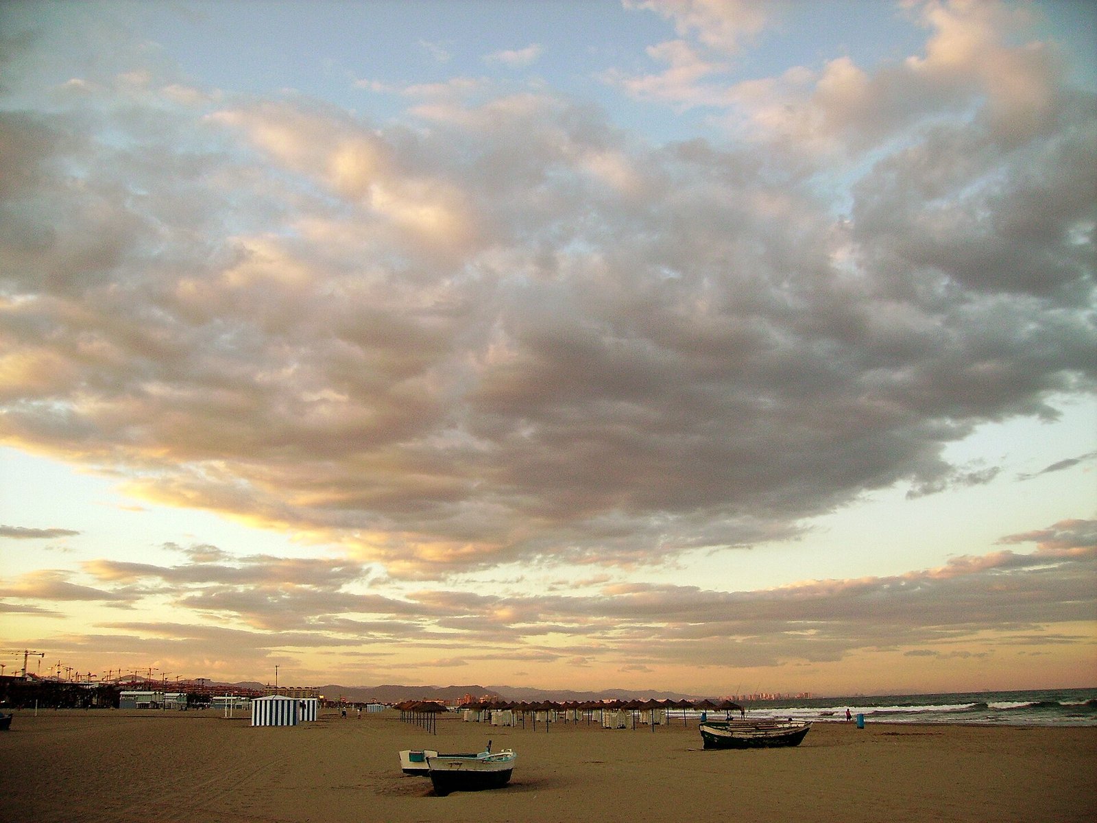 Wide Mediterranean beach in Valencia