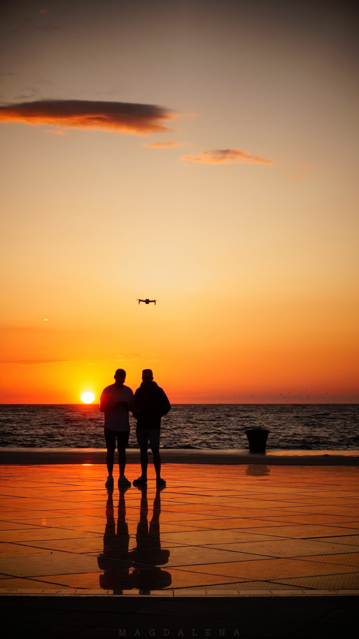 Sunset beside the Sea Organ in Zadar
