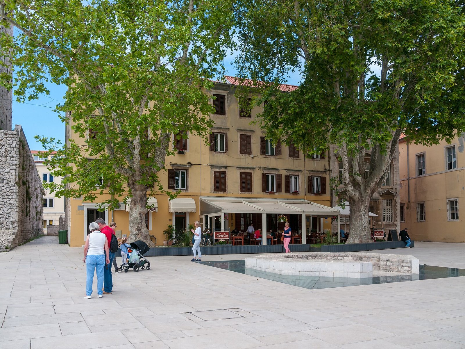 Historic stone streets in Zadar old town